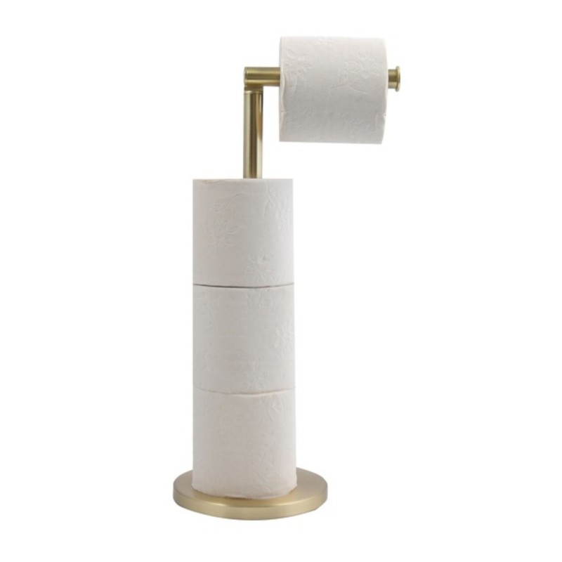 spirella Porte Rouleau papier Wc sur pied Acier Or MSV
