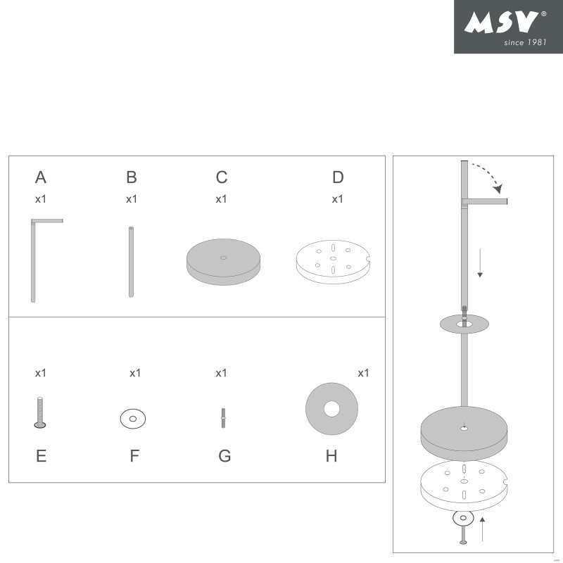 Spirella Porte Rouleau Papier Wc Sur Pied Avec System Reserve Top Tournable Sur Socle Acier Noir Mat MSV