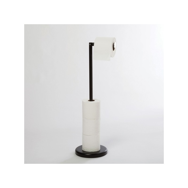 Spirella Porte Rouleau Papier WC Sur Pied CHIC Acier Noir Mat Spirella