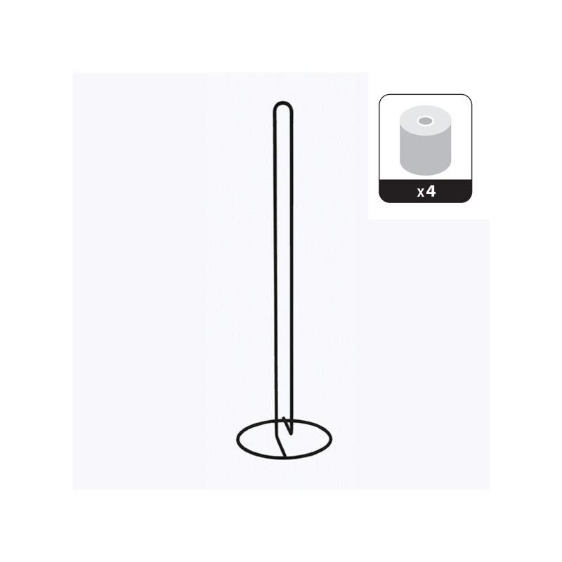 Spirella Porte Rouleau Papier WC Sur Pied STOCK Acier Noir Mat Spirella
