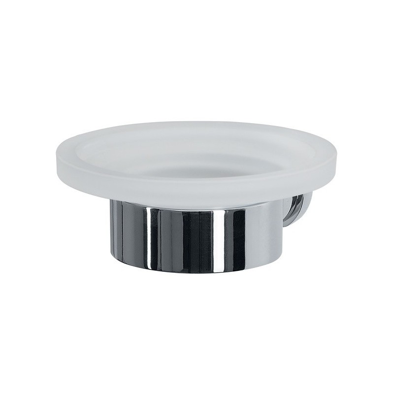 spirella Porte savon à  fixer Verre & Acier chromé MILO Blanc Spirella