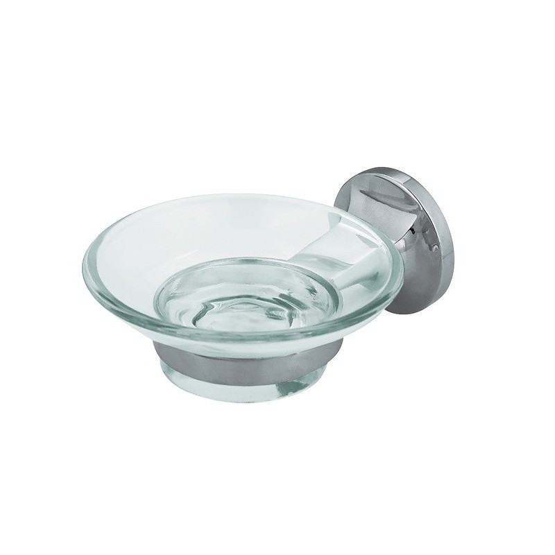 spirella Porte savon à  fixer Verre et Acier Chromé LAGUNE Transparent Spirella