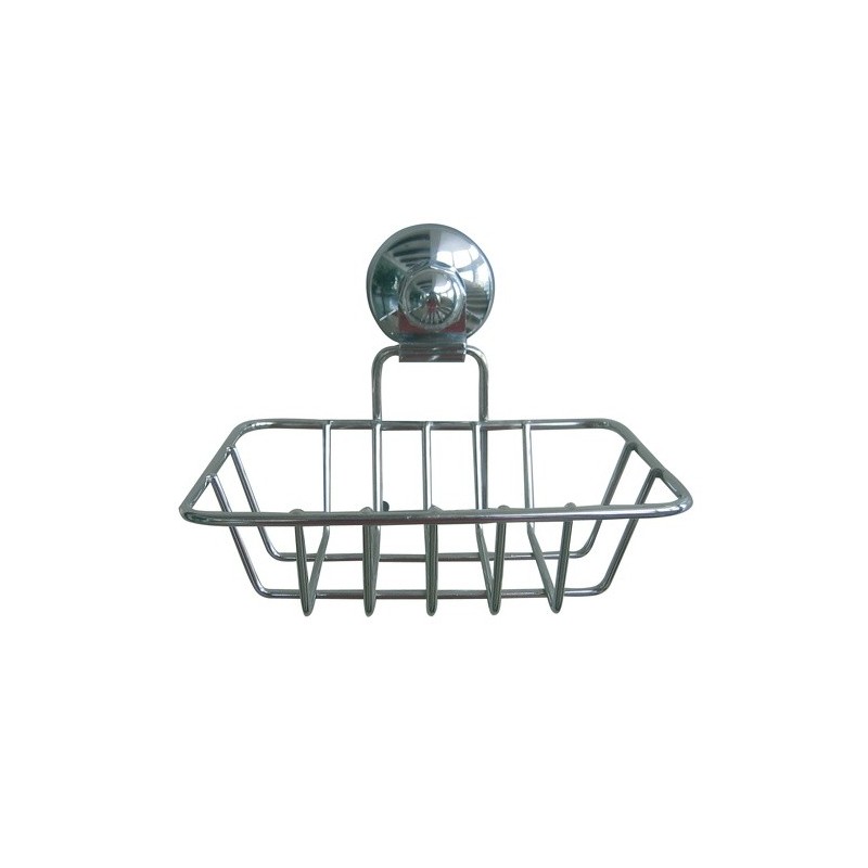 spirella Porte Savon Bain Acier Chromé VENTOUSES Gris MSV