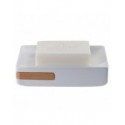 Spirella Porte Savon Céramique & Bambou OSLO Blanc Spirella