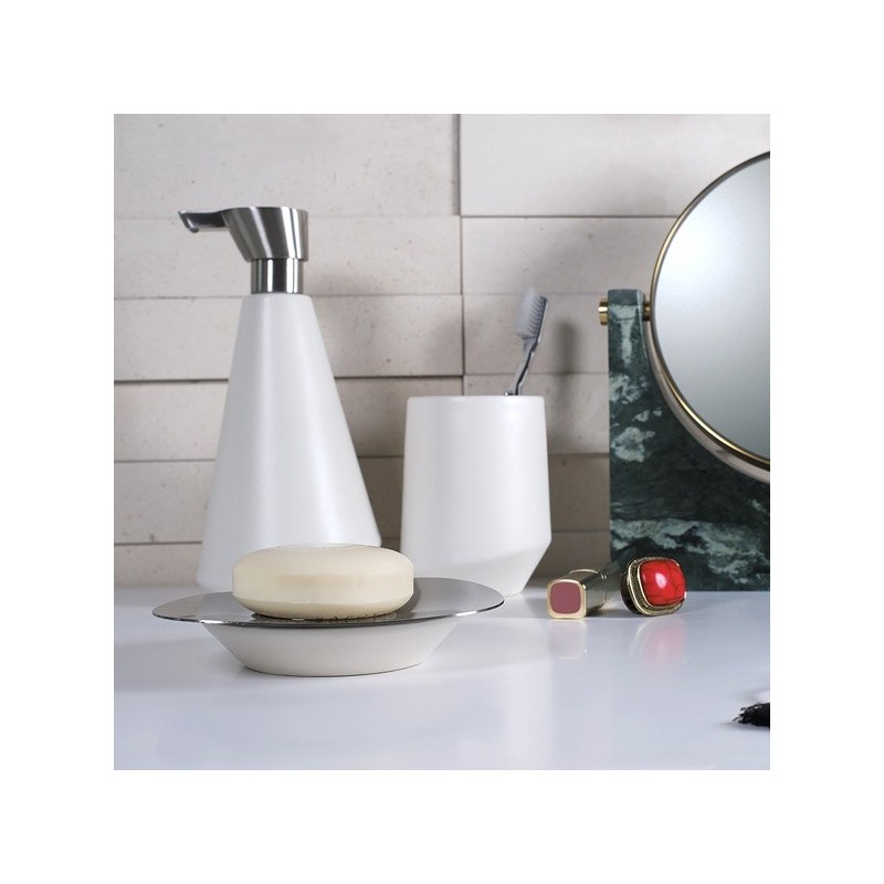 Spirella Porte Savon Céramique ESSOS Dove Matt Elements By Spirella