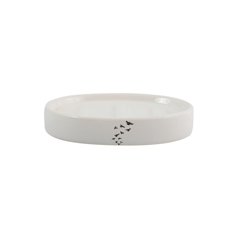 spirella Porte savon céramique INDIA Blanc & Orange MSV