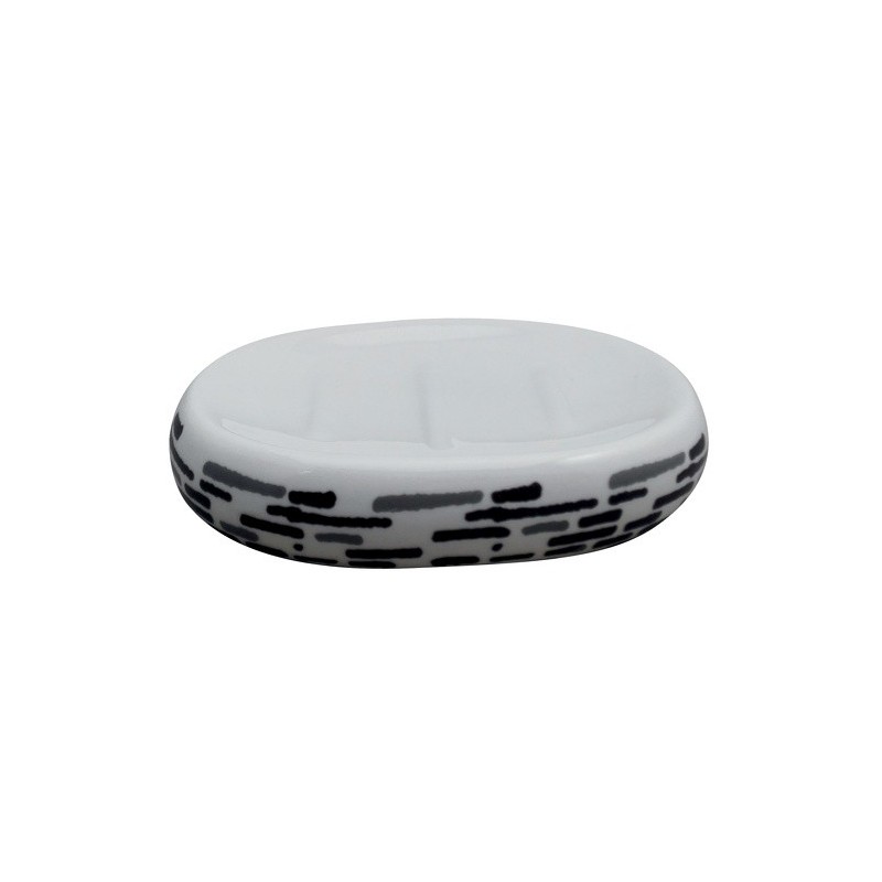 spirella Porte Savon Céramique JAVA LOFT Gris Anthracite MSV