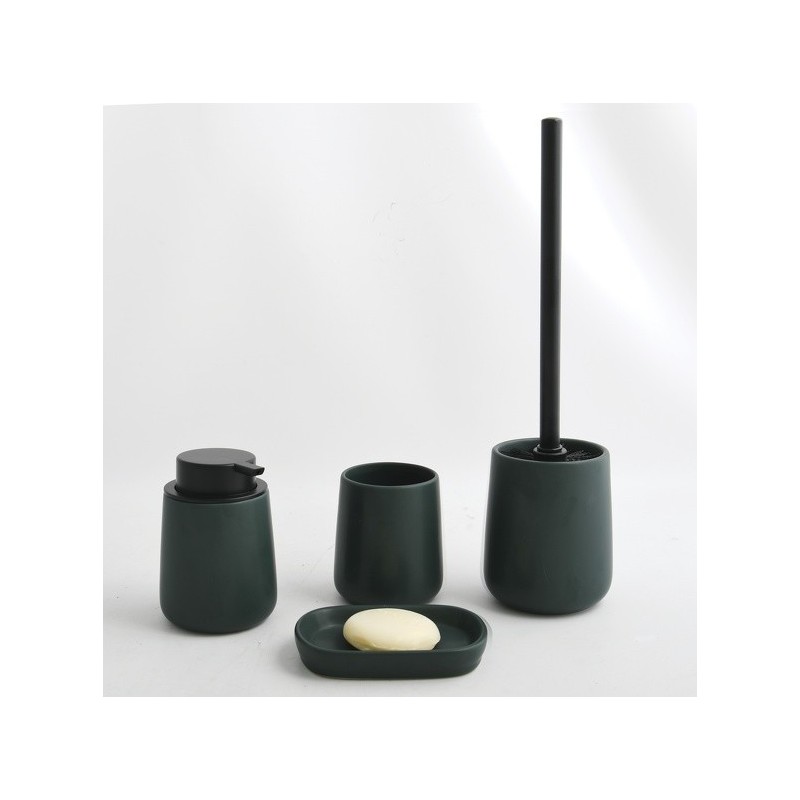 Spirella Porte Savon Céramique MAONIE Vert Foncé Mat MSV