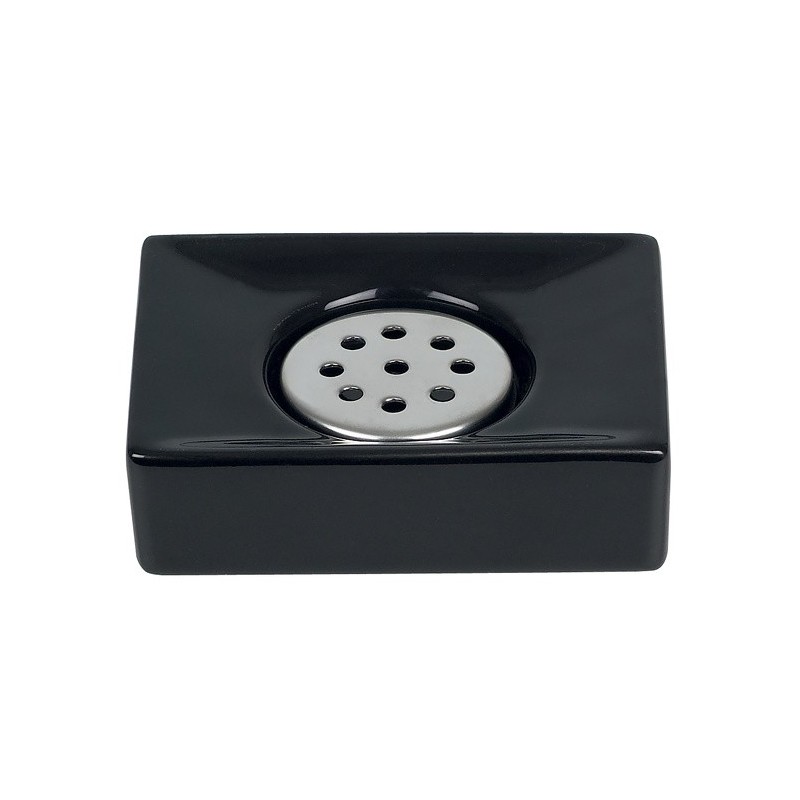 spirella Porte savon Céramique QUADRO Noir Spirella