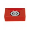 Spirella Porte Savon Céramique QUADRO Rouge Spirella