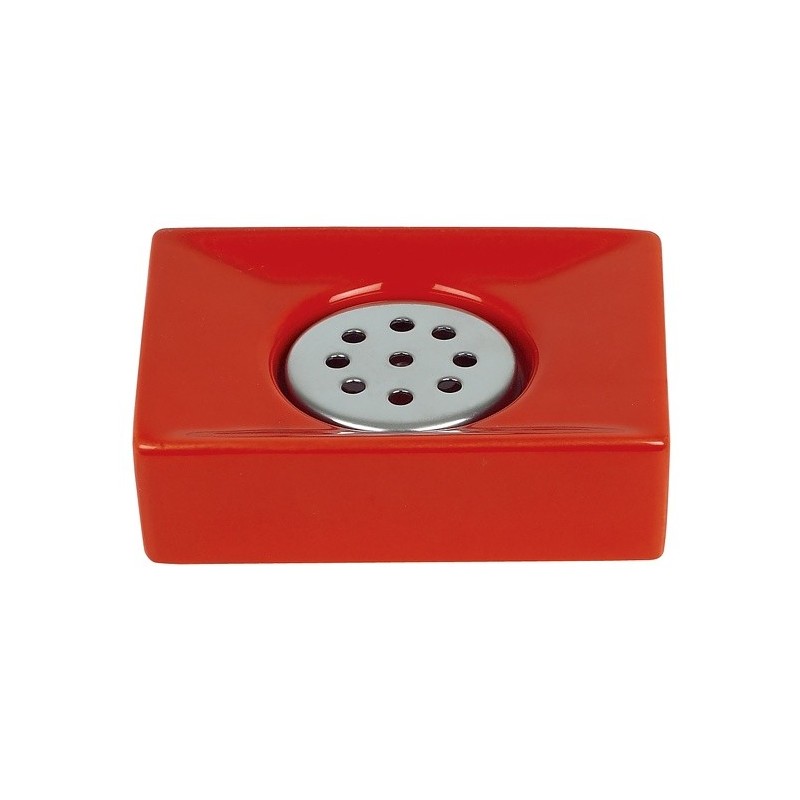 spirella Porte savon Céramique QUADRO Rouge Spirella