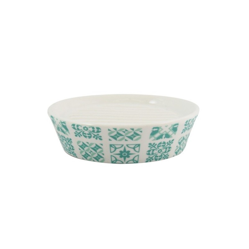 spirella Porte Savon Céramique SINTRA Bleu Turquoise MSV