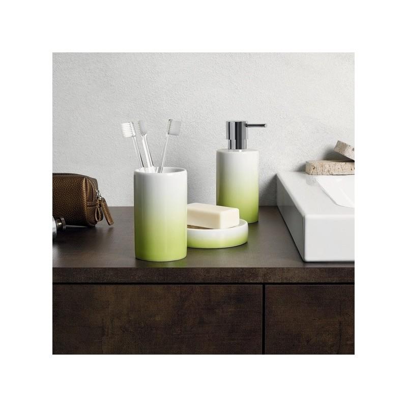 Spirella Porte Savon Céramique TUBE GRADIENT Vert Spirella