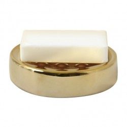 Spirella Porte Savon Céramique TUBE Or Brillant Spirella