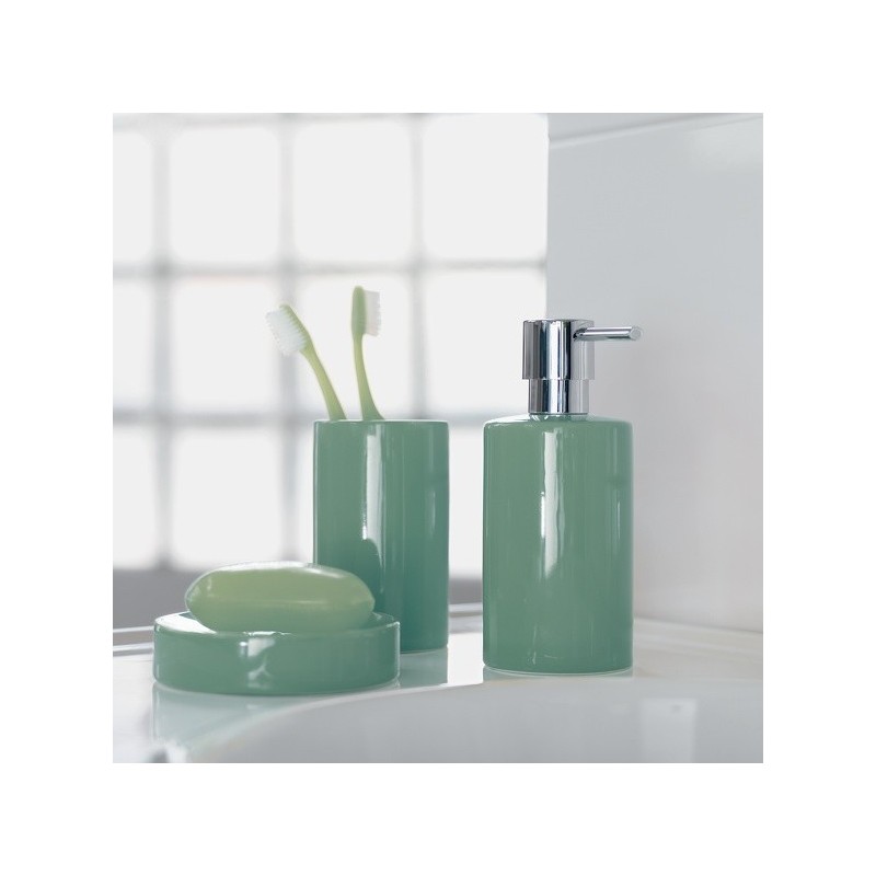 Spirella Porte Savon Céramique TUBE Vert Mousse Spirella