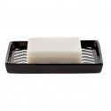 Spirella Porte Savon Céramique WAVE Noir & Blanc Spirella