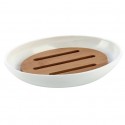 Spirella Porte Savon OSLO PS & Bambou Blanc & Beige MSV