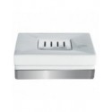 Spirella Porte Savon Porcelaine ROMA Blanc & Argent Spirella