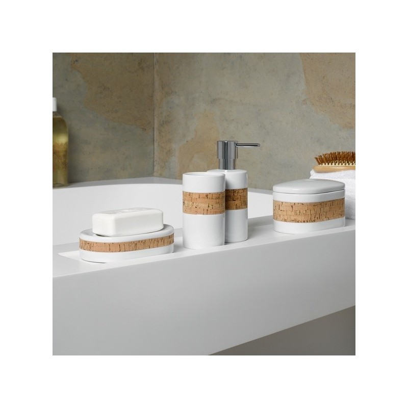 Spirella Porte Savon Porcelaine TUBE NATURE Blanc & Beige Spirella