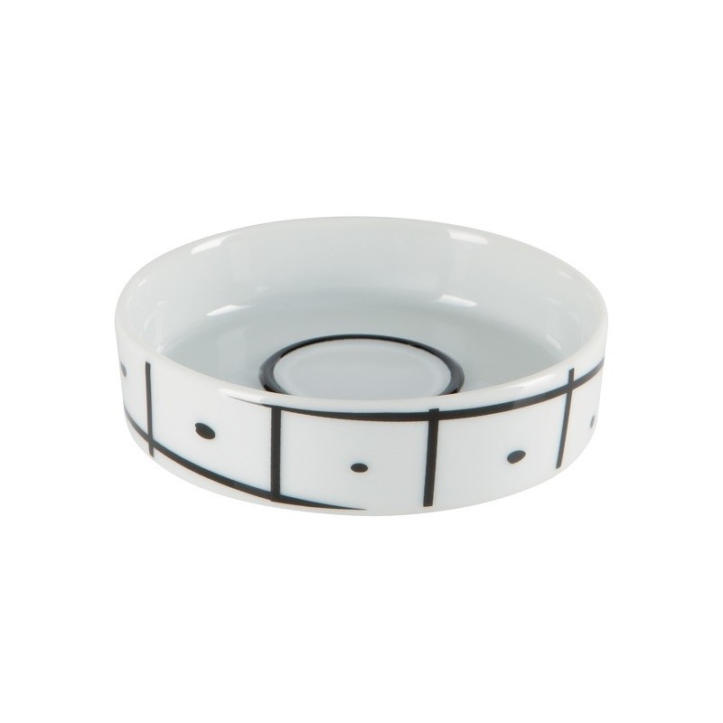 spirella Porte savon Porcelaine VISBY Noir & Blanc Spirella