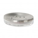 Spirella Porte Savon PS & Inox PAPEETE Transparent & Gris MSV