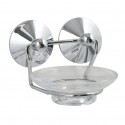 Spirella Porte Savon Rond Acier SUPER VENTOUSES Chromé MSV