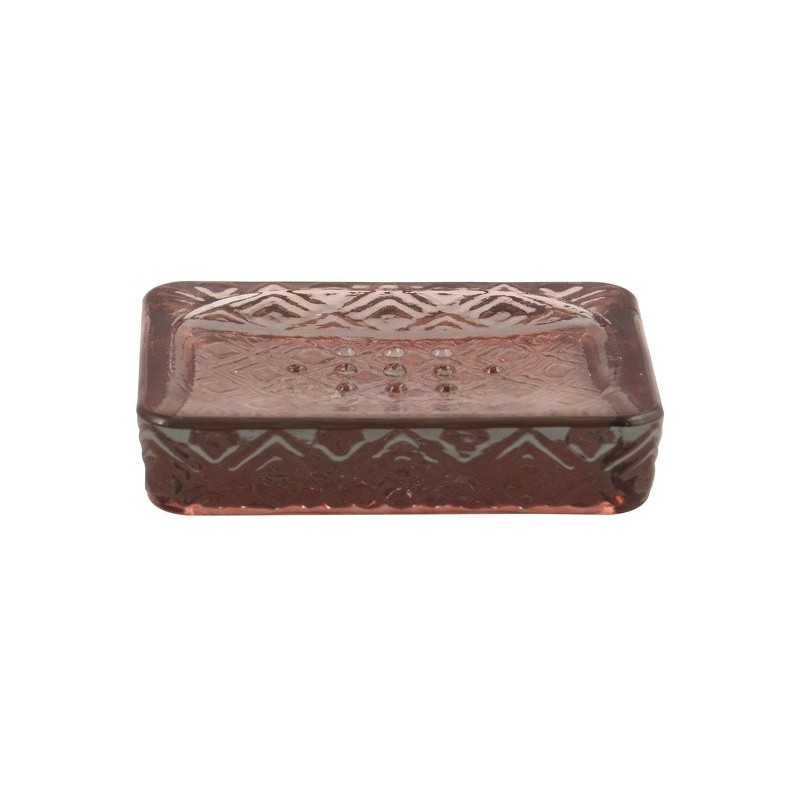 spirella Porte savon verre recyclé CARMINA Terracotta Spirella