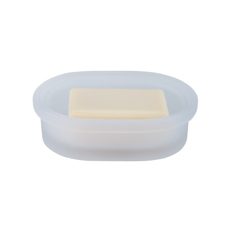 Spirella Porte Savon Verre YOKO MISTY Blanc Spirella
