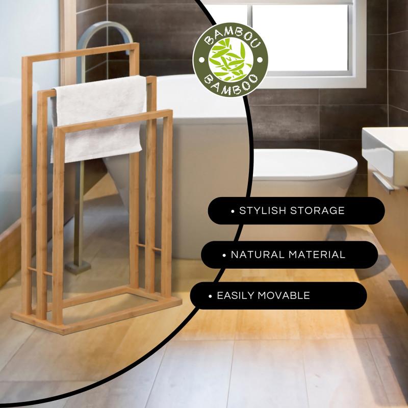 spirella Porte Serviettes Bambou 3 Barres Bambou MSV