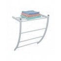 Spirella Porte Serviettes & étagère Murale En Acier Blanc MSV