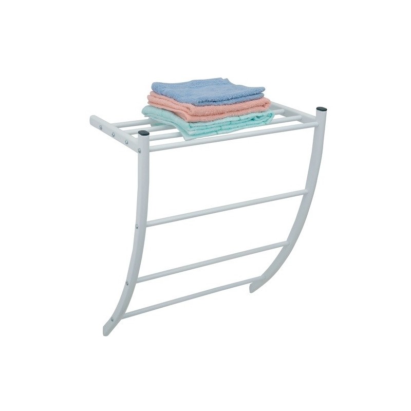 spirella Porte Serviettes & étagère murale en Acier Blanc MSV