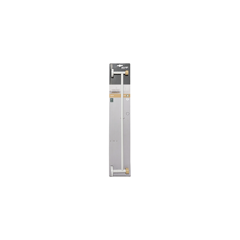 Spirella Porte Serviettes Mural En Acier & Bambou IANA Blanc Mat MSV