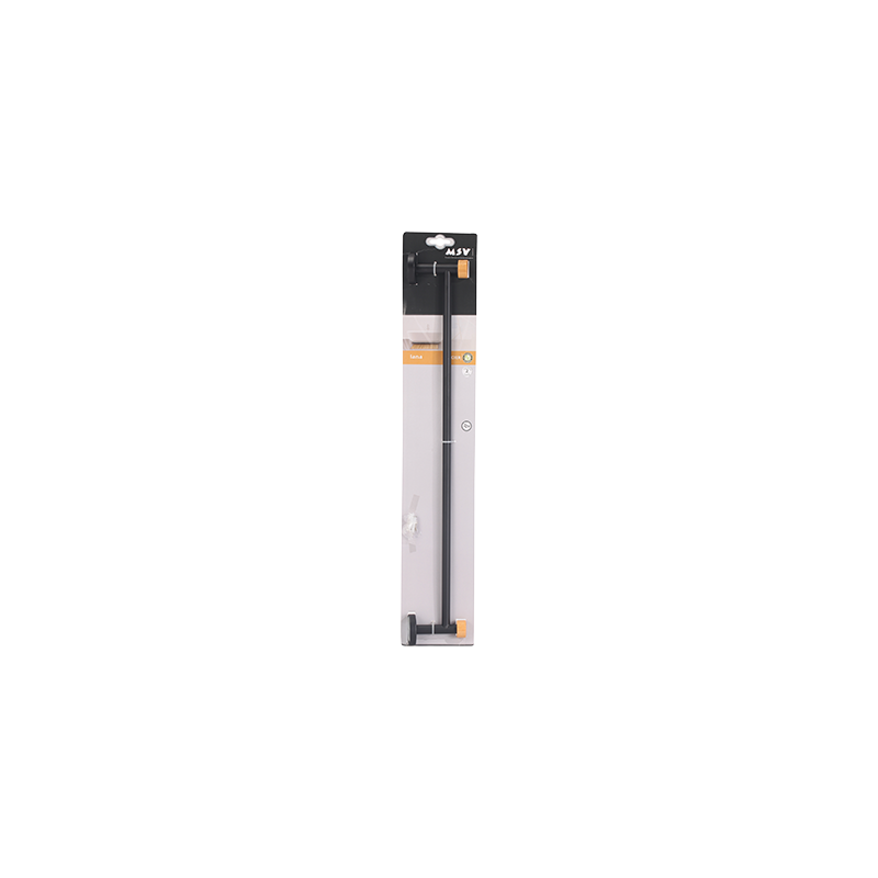 Spirella Porte Serviettes Mural En Acier & Bambou IANA Noir Mat MSV