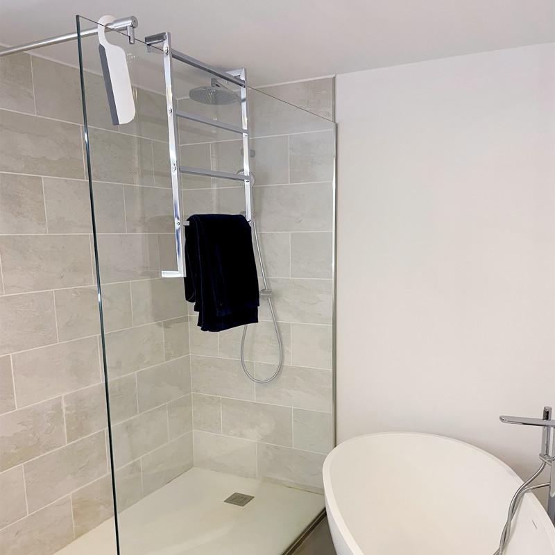 Spirella Porte Serviettes Will Spécial Paroi De Douche Porte Ou A Fixer Au Mur MSV