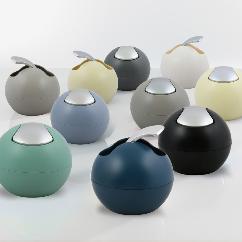 Spirella Poubelle à  Bascule BOWL MATT 1L Gris Foncé Mat Spirella