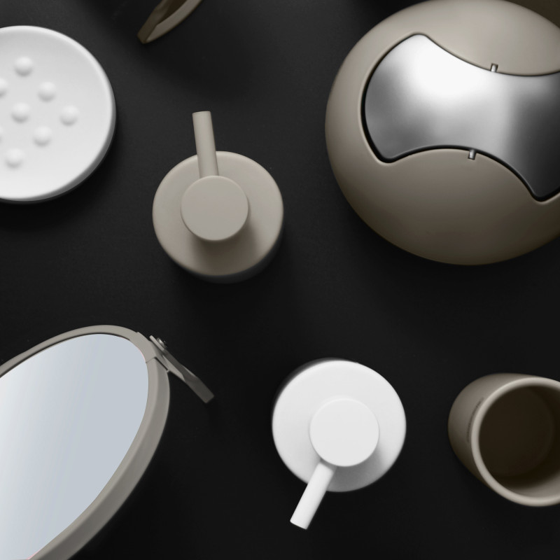 Spirella Poubelle à  Bascule BOWL MATT 1L Taupe Mat Spirella