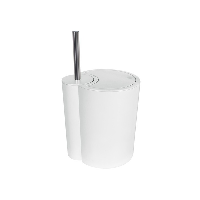 spirella Poubelle à  bascule & brosse wc PP 6L SUN & MOON Blanc Spirella