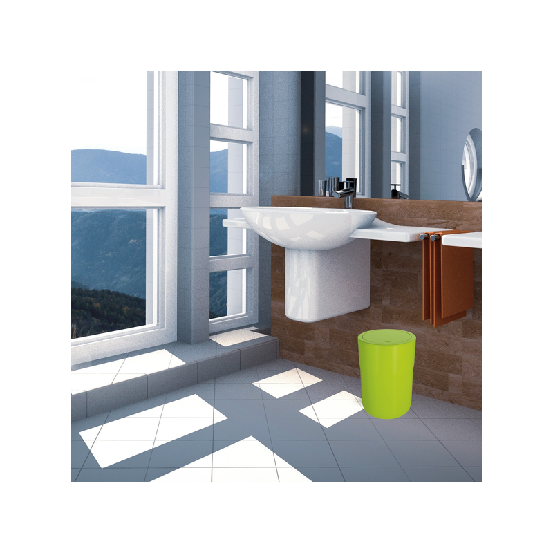 Spirella Poubelle à  Bascule COCCO 5L Vert Kiwi Spirella