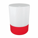 Spirella Poubelle à Bascule De Salle De Bain MOJI 5L Rouge & Blanc Spirella