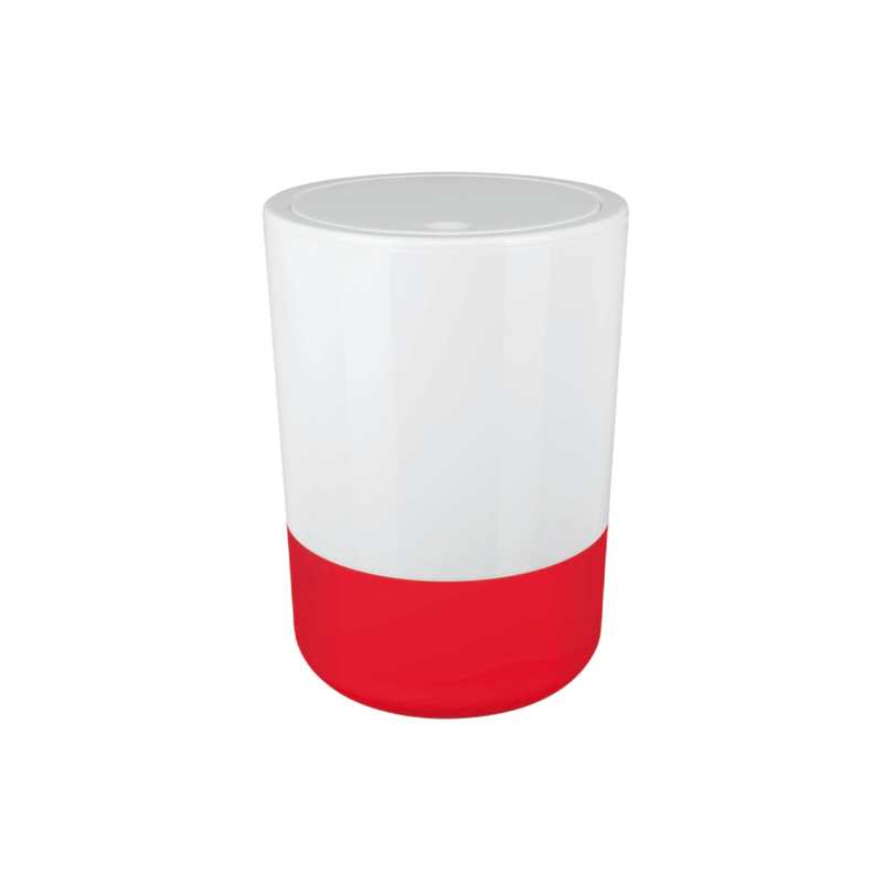 spirella Poubelle à  bascule de salle de bain MOJI 5L Rouge & Blanc Spirella