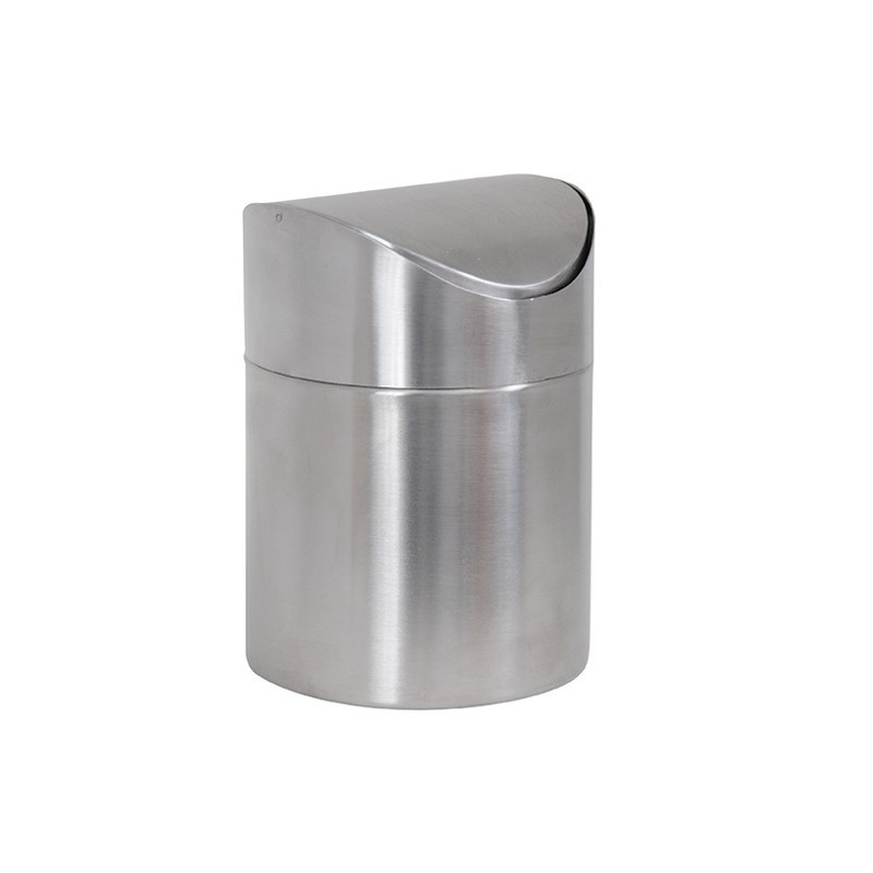spirella Poubelle à  bascule de table ou cosmétique 1 5L Inox MSV