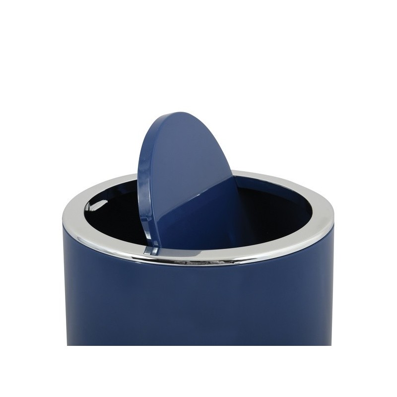 Spirella Poubelle à  Bascule KAMAKA 6L Bleu Marine MSV