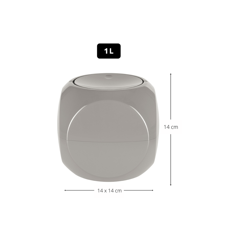 Spirella Poubelle à  Bascule Poubelle DICE 1L Taupe Spirella
