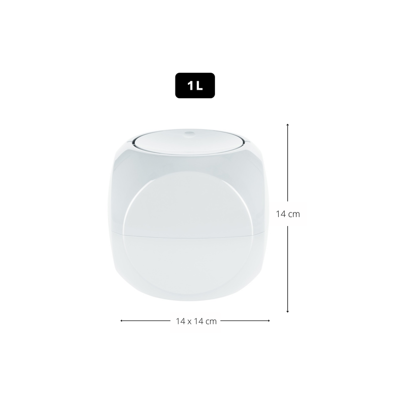 Spirella Poubelle à  Bascule Poubelle PP DICE 1L Blanc Spirella