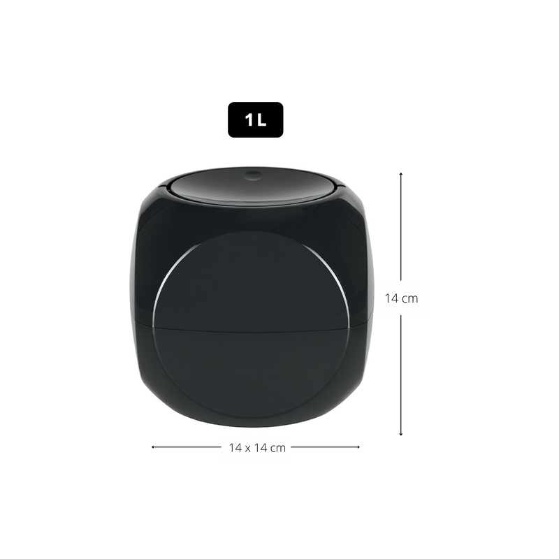 Spirella Poubelle à  Bascule Poubelle PP DICE 1L Noir Spirella