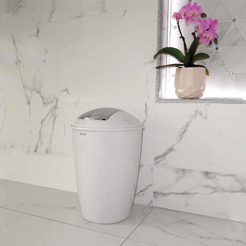 Spirella Poubelle à  Bascule PS SYDNEY 5L Blanc Spirella