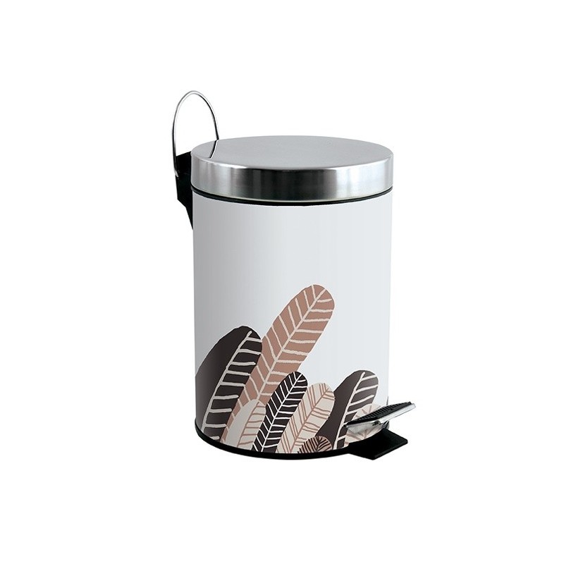 spirella Poubelle à  pédale Acier 3L PLUMAS VINTAGE MSV