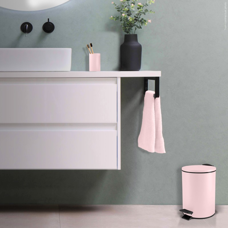 Spirella Poubelle à  Pédale Acier ADELAR 3L Rose Mat Spirella