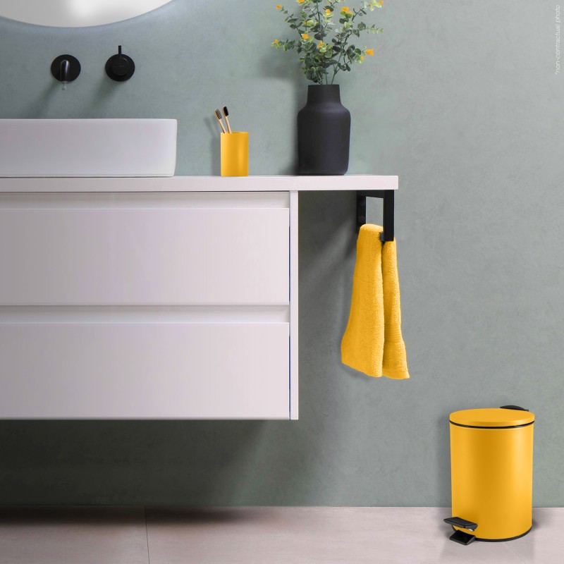 Spirella Poubelle à  Pédale Acier ADELAR 5L Jaune Soleil Mat Spirella