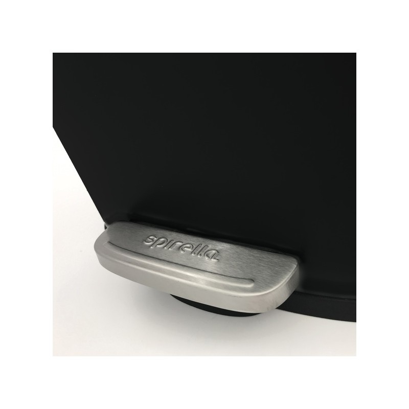 Spirella Poubelle à  Pédale Acier AKIRA 12L Noir Mat Spirella